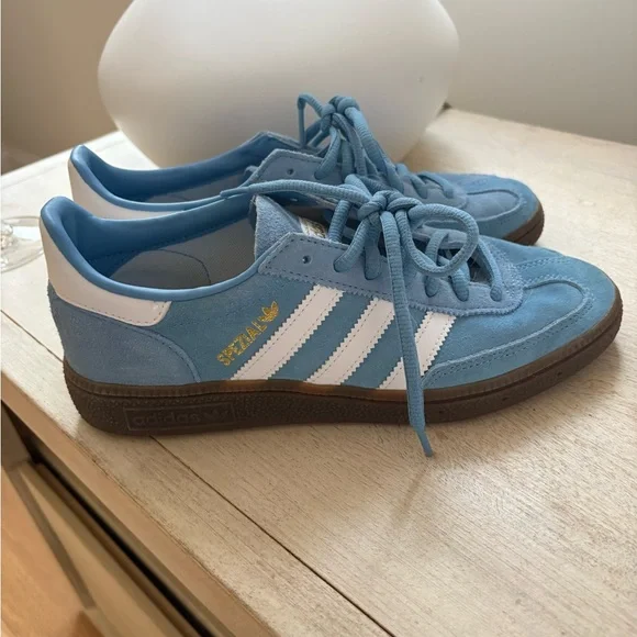 Adidas Women's Blue Suede Athletic Shoes - Picture 4 of 5